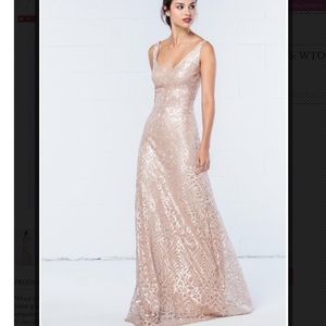 WToo sequin blush dress size 12